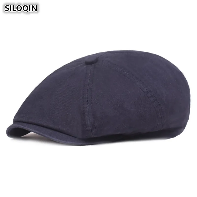 

SILOQIN Adult Men's Hat Cotton Berets Snapback Cap Fashion Simple Literary Youth Male Caps Dad's Beret Hats Sombrero De Hombre