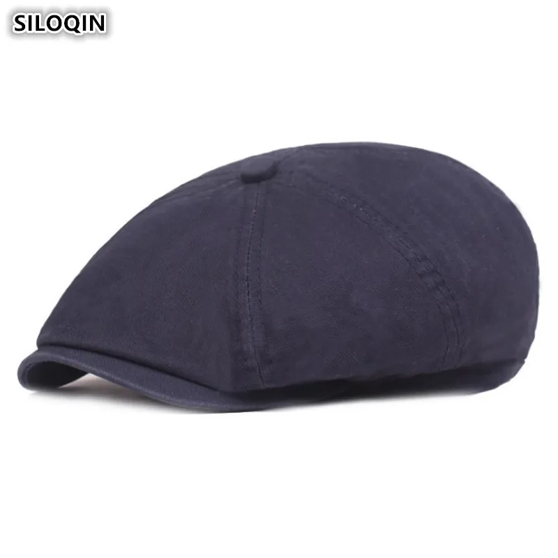 SILOQIN взрослая мужская шляпа хлопковая береты Шляпа Snapback кепки Модные Простые с