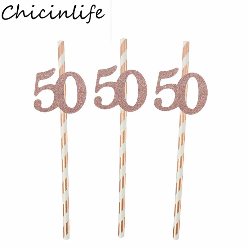 Chicinlife 10 шт. золотые 30 40 50 60 бумажные бриллианты на день рождения подарки годовщину