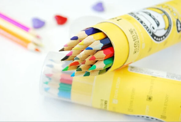 Цветные карандаши для рисования Натуральные деревянные бесплатная доставка|pencil