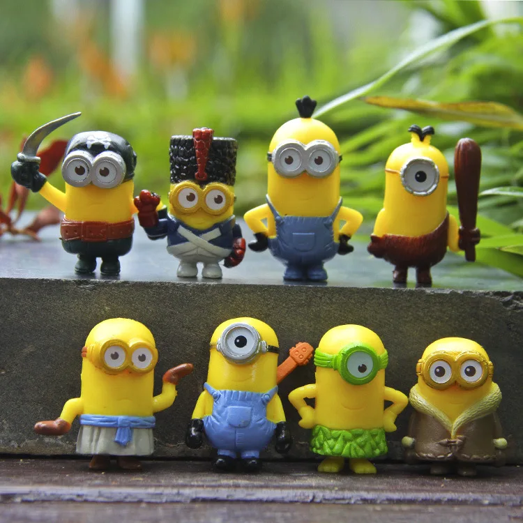 8pcs/set Anime Movie Despicable Me 3 Minions PVC Action Figure Pirates Soldier Toys Free Shipping | Игрушки и хобби