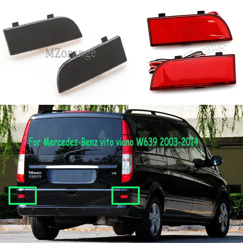 Для Mercedes-Benz vito viano W639 2003- фары на задний бампер задние стоп-Сигнальные фонари стоп-сигналы задние фонари задний фонарь