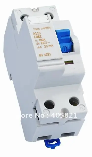 

Residual Current Circuit Breaker F360 2P/RCCB F362