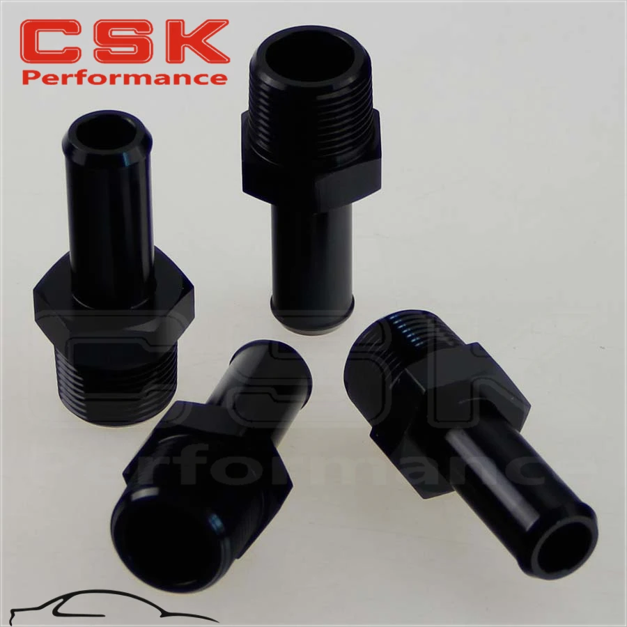 4 шт. алюминиевый 3/4 &quotNPT Мужской прямой до 3/4&quot шланг соска AN12 фитинг черный|an12
