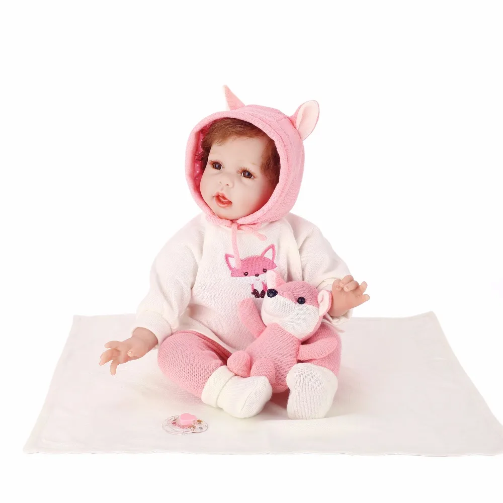 55 см Силиконовые Reborn куклы Baby живой реалистичный Boneca Bebe реалистичные настоящая