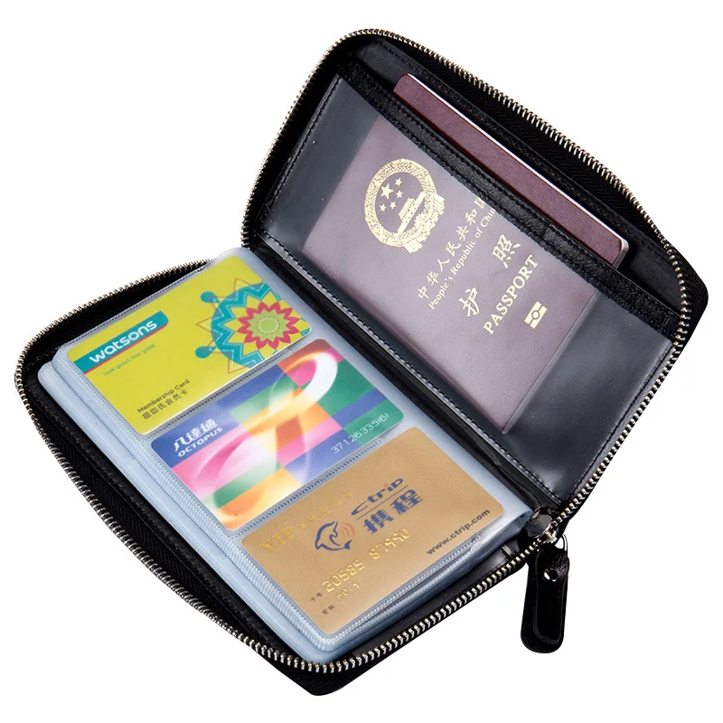 Обложка для паспорта Длинный кошелек сертификат пакет RFID чехол карт карточка ID