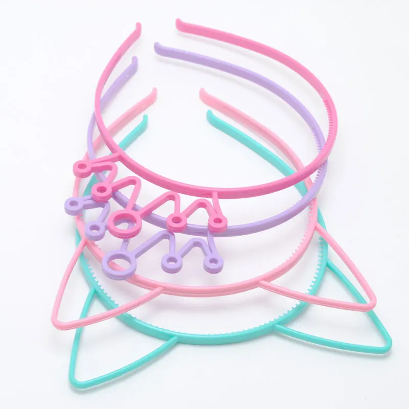 4 шт./лот прелестные модные туфли Кот уха Hairbands Для женщин девушек Зубы волос Группа Головные уборы оголовье аксессуары для волос - Цвет: Pink Blue Rose L