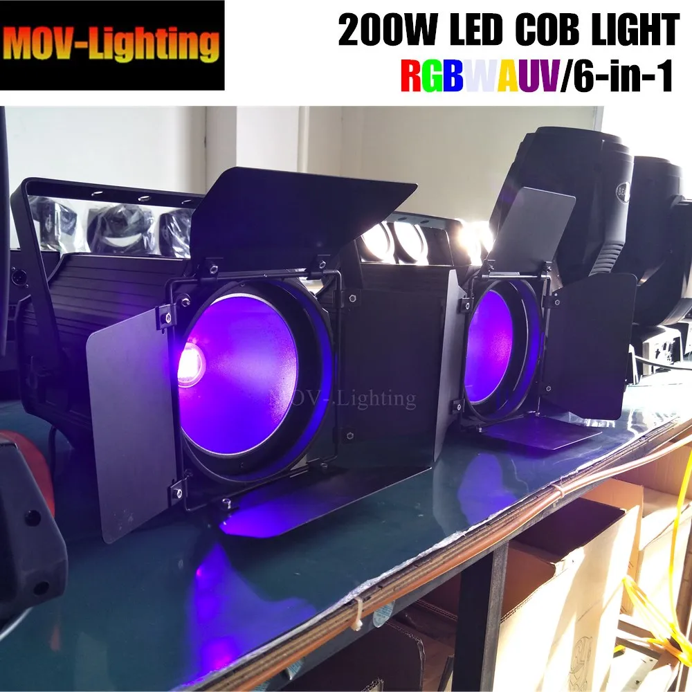 Бесплатная доставка 2 блока 200 Вт COB Led Par Светильник Tyanshine RGBWA UV 6 в 1 для