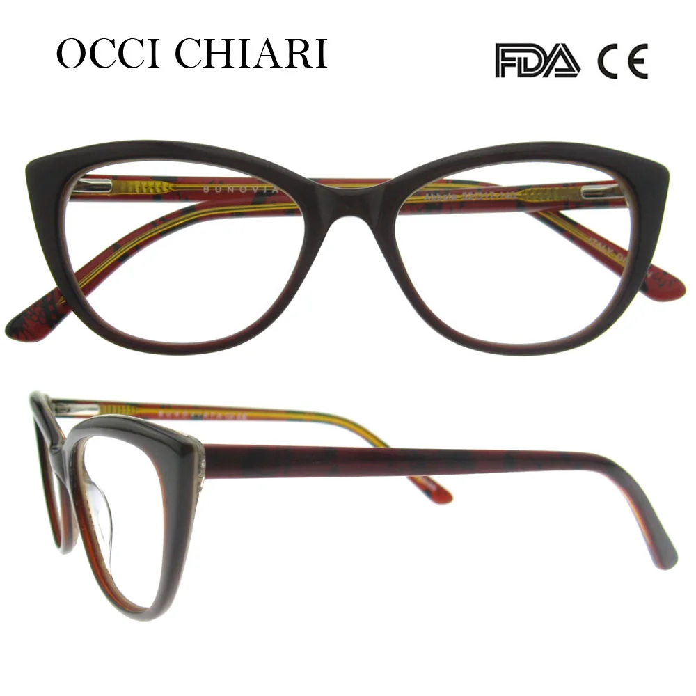 Оправа для очков OCCI CHIARI 2018 ацетатная оправа с кошачьими глазами разноцветная