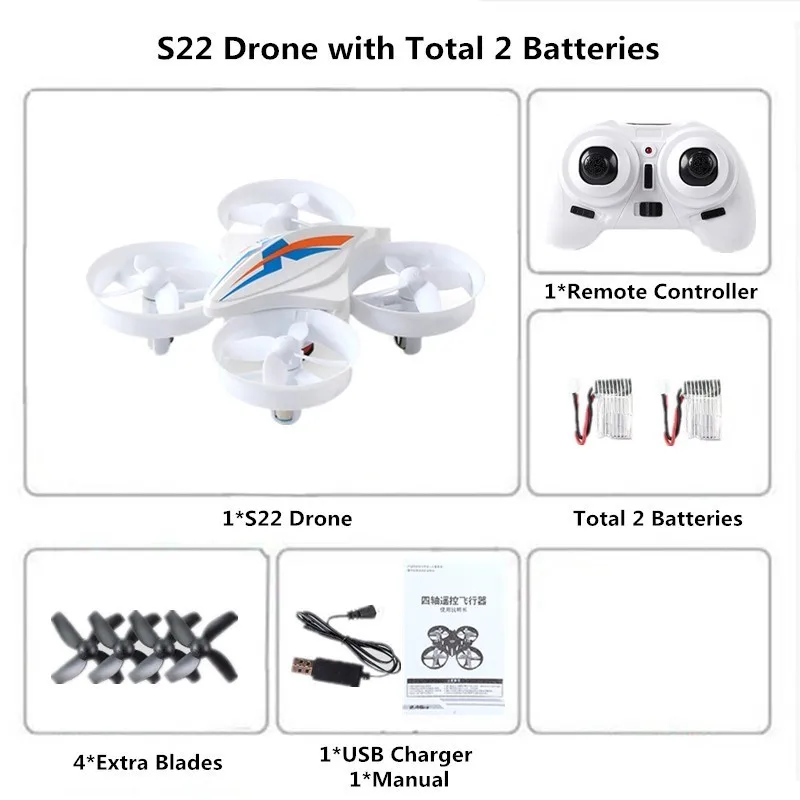 W2 Mini Drone RC Helicopter Remote Control Quadcopter 2.4GHz 6-Axis Gyro Headless Mode Quadrocopter Drones Toys for Children - Цвет: W2