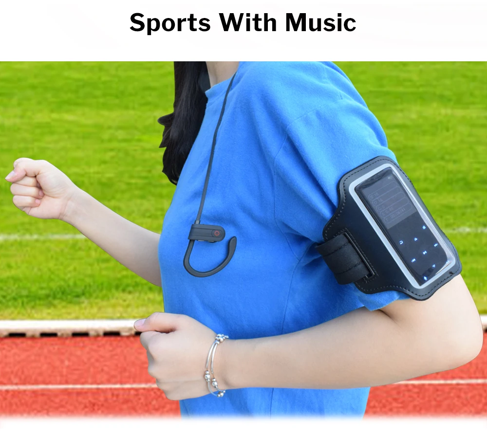 Deelife Спортивный MP3 плеер Bluetooth с динамиком FM радио HiFi MP 3 воспроизведения музыки портативный шагомер для бега спорт MP3-Player