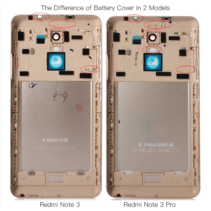 Для Xiaomi Redmi Note 3/ 3 Pro 150 мм полностью сетевая батарея задняя крышка металлический
