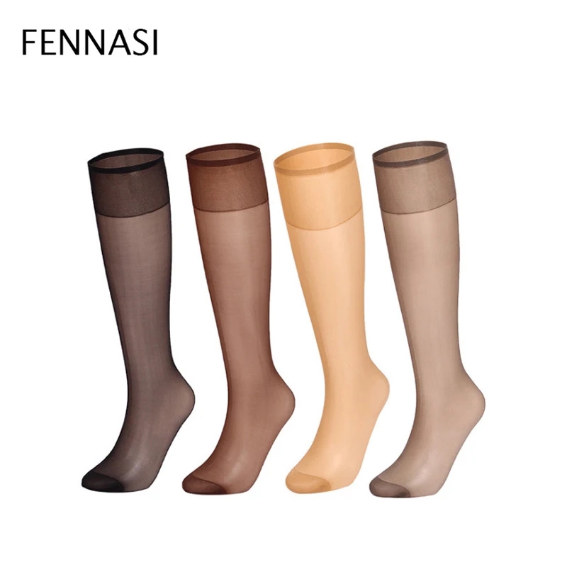 FENNASI женские ультратонкие прозрачные Получулки черного цвета с прозрачной