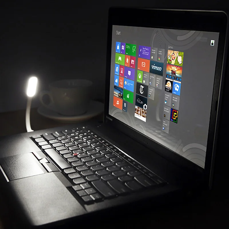 Гибкая светодиодная USB лампа настольный светильник с разъемом для внешних