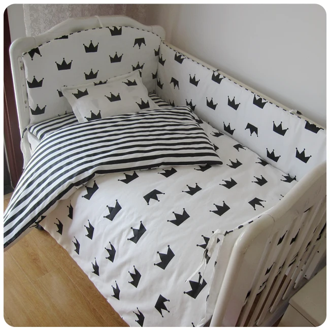 

9PCS full set bedding for girls,100% cotton crib bedding sets, baby bed crib set бортики в кроватку,4bumper/sheet/pillow/duvet