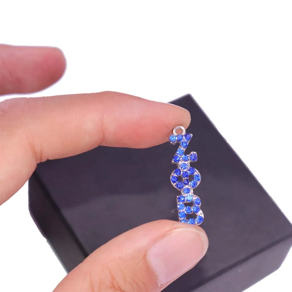 Металлическая инкрустированная греческая буква Sorority Zeta Phi Beta Charm ZPB этикетка
