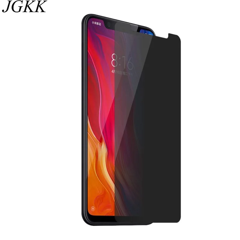 JGKK Защитное стекло для Xiaomi Mi 8 Explorer 2.5D Blcak анти шпионская защита экрана закаленное