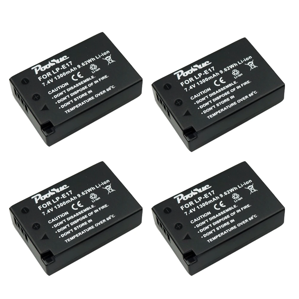 4pcs battery LP-E17 камера Зарядное устройство с LPE17 Батарея пакет для Canon lp e17 EOS 200D M3 M6 750D 760D T6i T6s 800D 8000D поцелуй X8i L10 - Цвет: 4pcs battery
