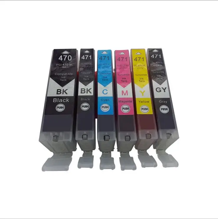 

1SET For canon 470 471 PGI-470 CLI-471 compatible ink cartridge For PIXMA MG6840 MG5740 MG 6840 MG 5740 TS5040 TS6040 printer