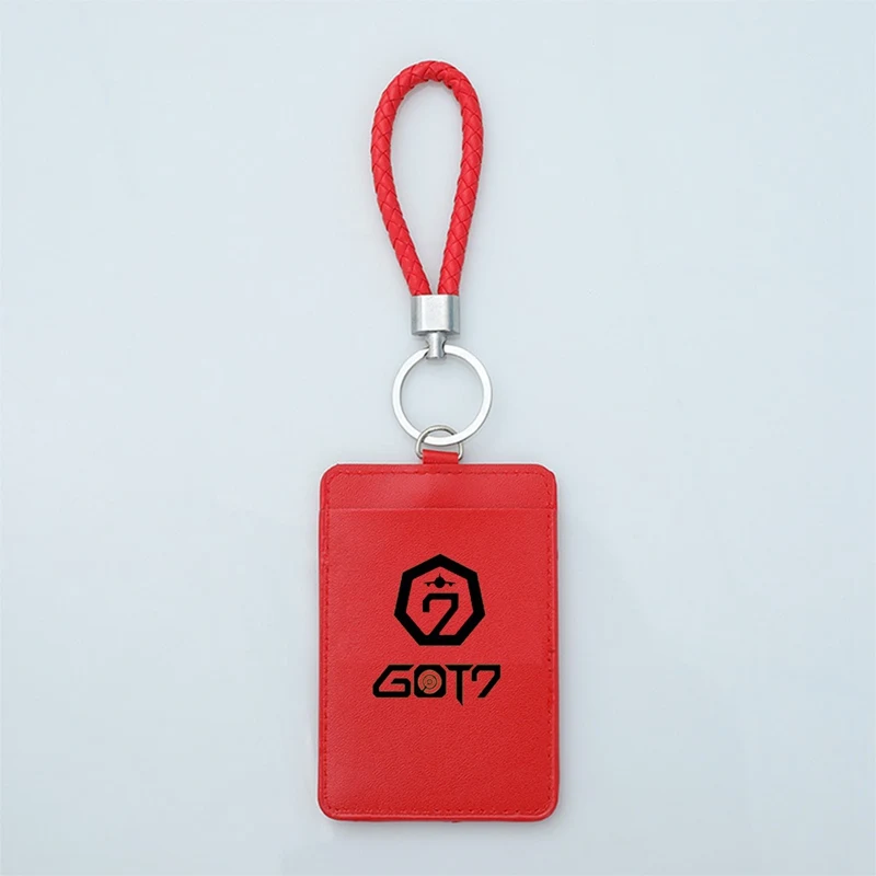 RD KPOP GOT7 Badge Business Bus Pass Card Set ID Card Holder Case Cover Stationery Set Office Supplies Students Gifts - Цвет: RD
