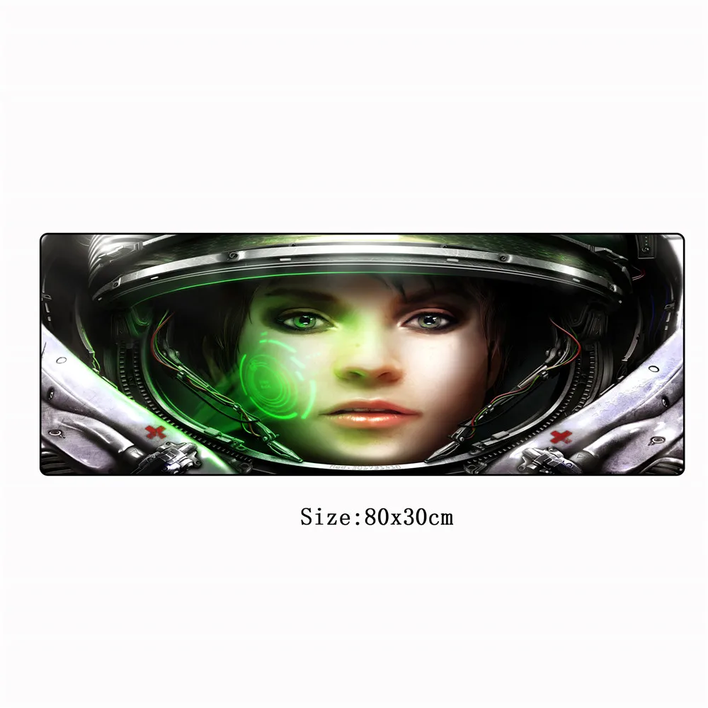 80x30 см большой StarCraft 2 коврик для мыши игровой коврик для мыши геймер большой Grande XL фиксирующий край коврик для мыши для игры в аниме