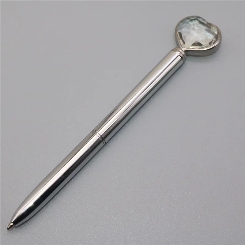 100 pcs silver 100 шт. Kawaii модная Алмазная шариковая ручка большой выбор цвета перо толщина 1,0 мм офисные студенческие канцелярские товары - Цвет: 100 pcs silver