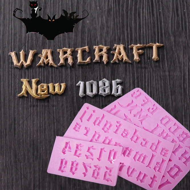 Готические силиконовые формы с буквами и алфавитом для Хэллоуина инструменты