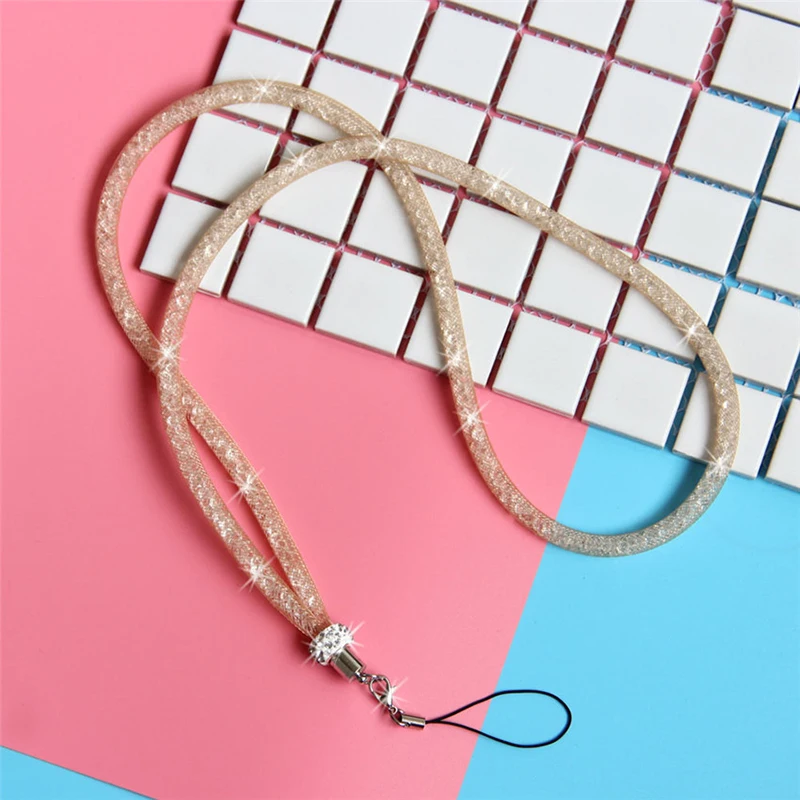 

Mobile Phone Bling Glitter Neck Strap Lanyards Keys ID Cards Gym Lanyards Luxury Diamond Neck Lanyard Multi-function Straps