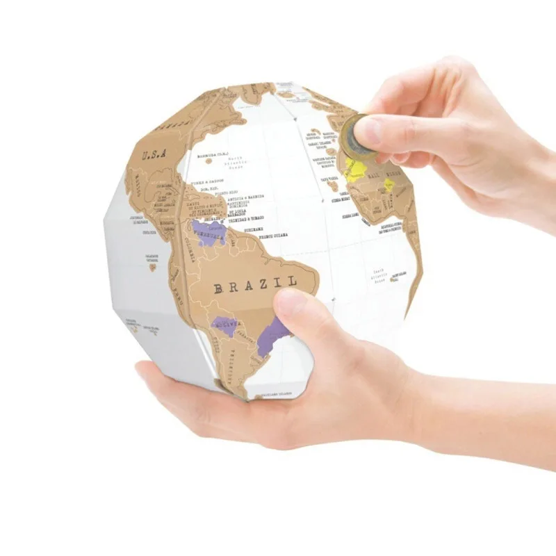 Скретч Глобус 3D сделай сам Карта канцелярский магазин карты миров Делюкс