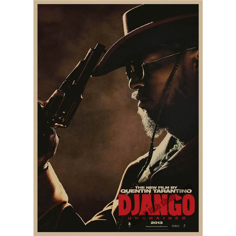 Многоцветный Django Unchained Квентин Тарантино ретро плакат, крафт-бумага, бумага для бара, кафе, домашний Декор, живопись, наклейка на стену - Цвет: Многоцветный