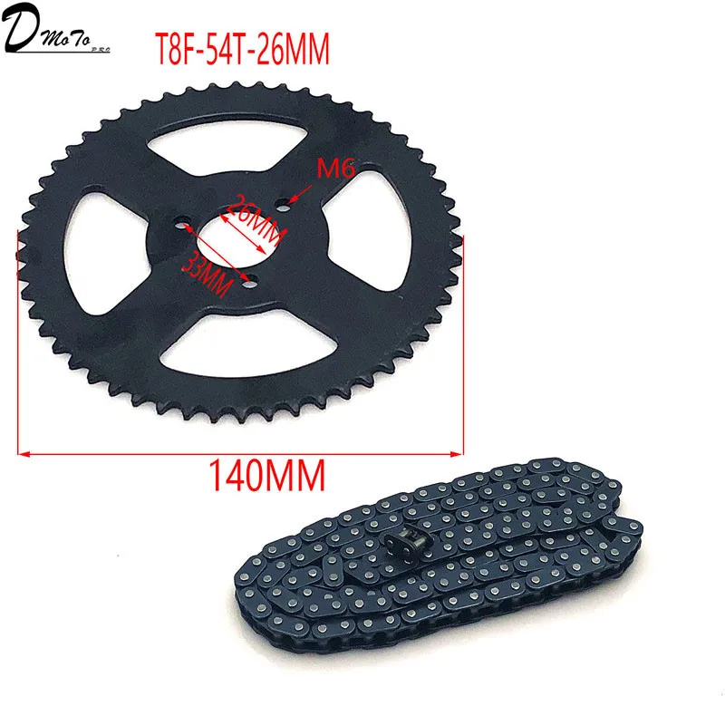 47cc 49cc T8F цепь 136 звенья и 38 54 74 зубья цепная пластина Звездочка для Мини Мото квадроцикл 2 тактный двигатель запчасти аксессуары