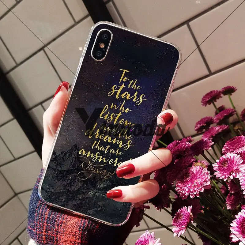 Чехол для мобильного телефона Yinuoda A Court of Mist and Fury от Sarah J Maas Apple iPhone 8 7 6 6S Plus X XS MAX 5 5S