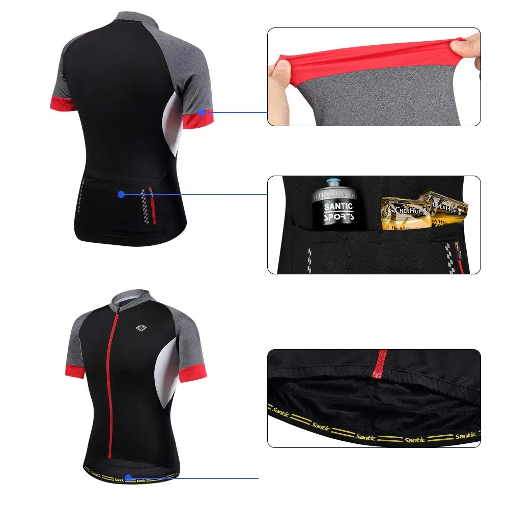 Santic Мужская велосипедная майка Pro Fit N FEEL High Tech Ткань дорожный велосипед MTB