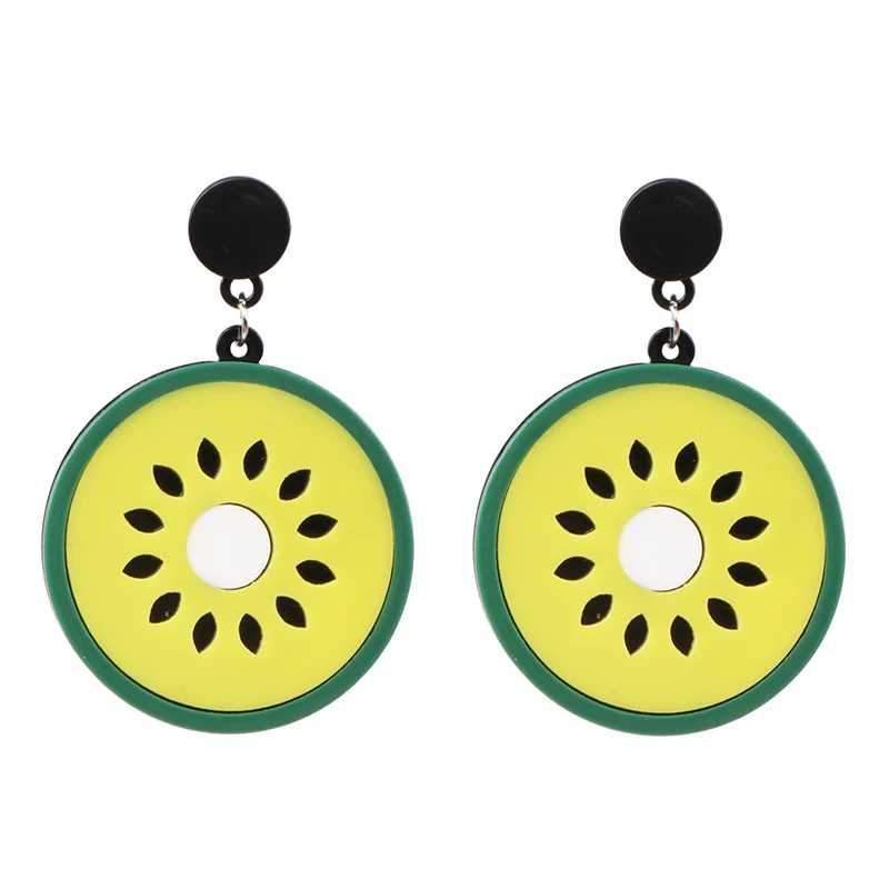 New Arrival Fashion Green Avocado Drop Earrings Exaggerated Big Fruit Cool Punk Jewelry Accessories Women |