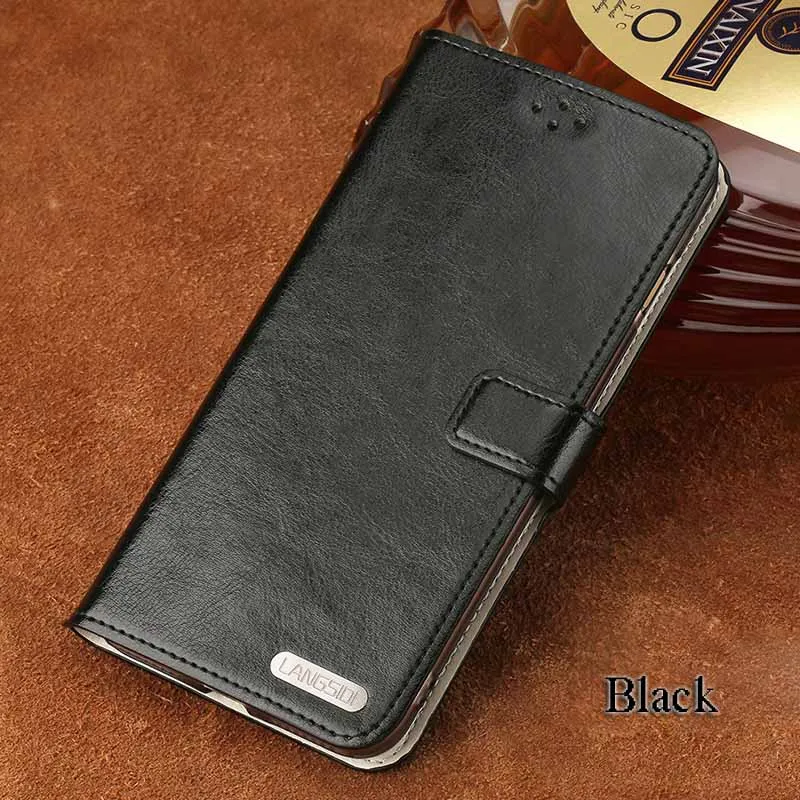 black Кожаный бумажник с откидной крышкой для iPhone 11 Pro 8plus x Чехол-кошелек многофункциональный мягкий силиконовый защитный чехол с отделением для карт на магните - Цвет: black