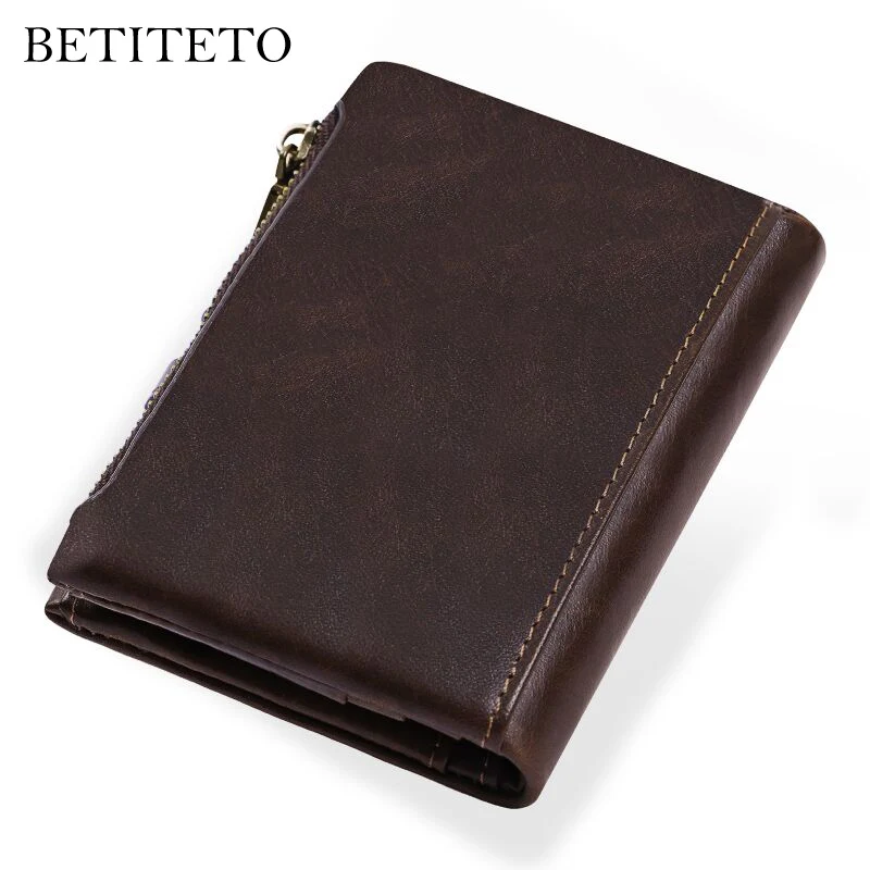 Бренд Betiteto Rfid мужской кошелек из натуральной кожи для монет Portmann Cuzdan Portomonee Kashelek