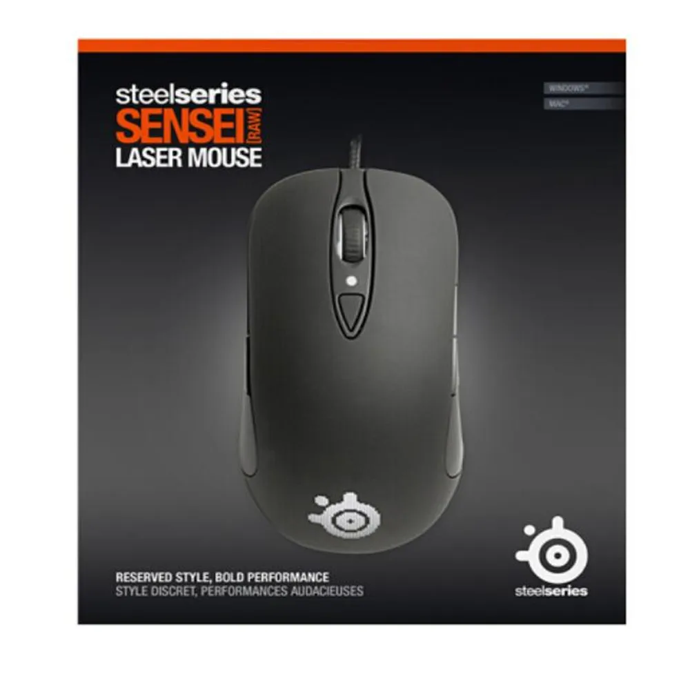 Игровая лазерная мышь Steelseries сэнсэй сырой 5600DPI черная профессиональная
