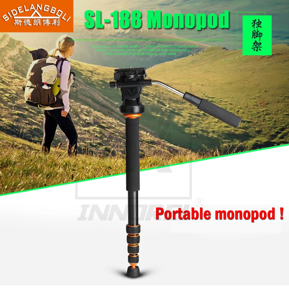 

QZSD SIDELANGBOLI SL-188 Professional Portable Monopod Kit For Video Camera DSLR Camcorder Lightweight 56-163cm height