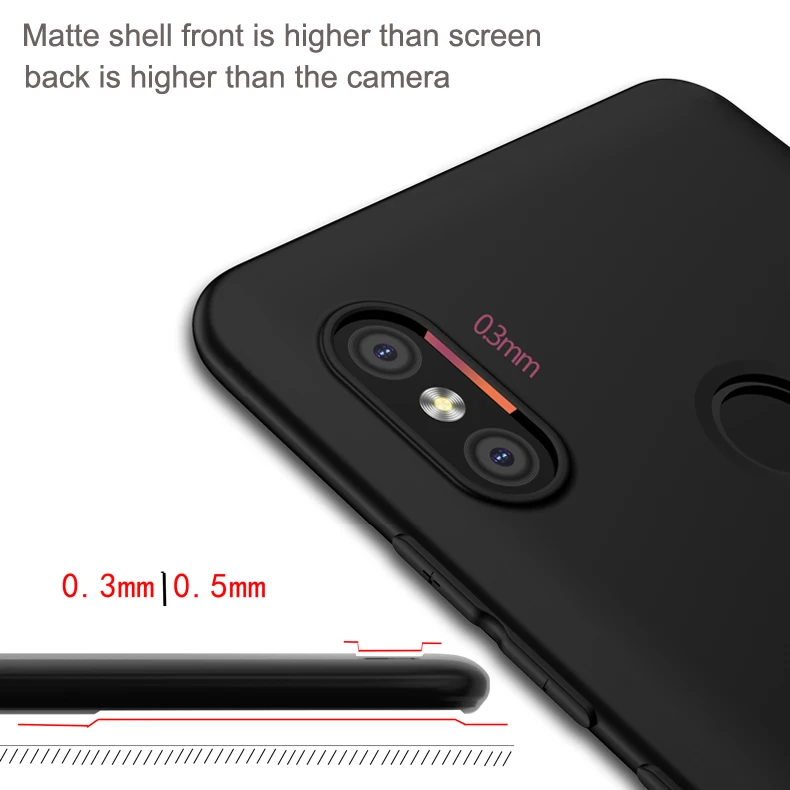 Case For Xiaomi redmi note K20 go 5 7 6 5a pro y3 4a 4X 5A 6a plus Black Soft Silicone Cover