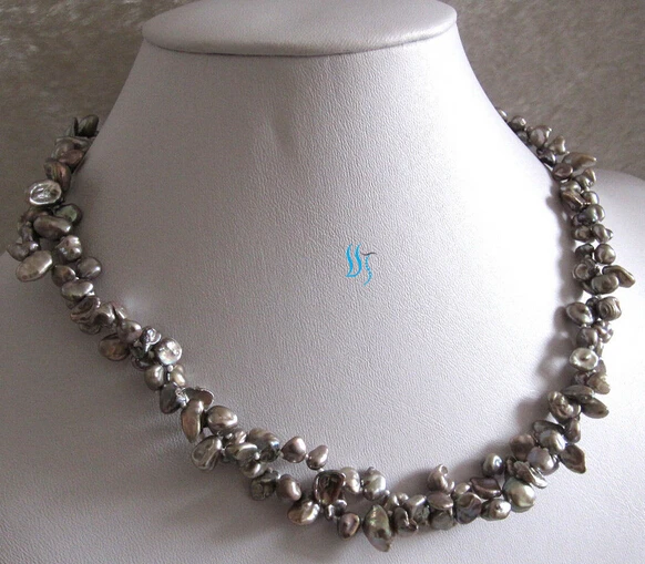 Jew3111 5 6 мм 2Row серый кеши пресной воды жемчужное ожерелье ( A0322 )|pearl necklace kit|pearl photospearl