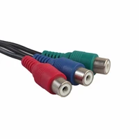 3 5mm adapter video cable aux to 3 rca male to female component green blue red ypbpr rca external video connector line for tv pc