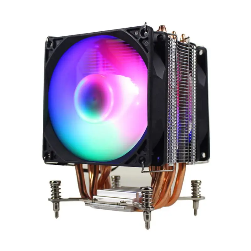 As shown LANSHUO HOT-CPU тихий вентилятор кулер для Intel X79 LGA2011 процессор 4 тепловые трубки охлаждения процессора радиатор 2 вентилятора - Цвет лезвия: As shown
