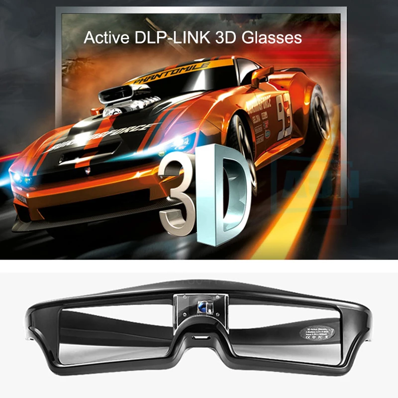 Аун lcd активные 3D очки жалюзи использовать для всех DLP проектора встроенный 3 7 в