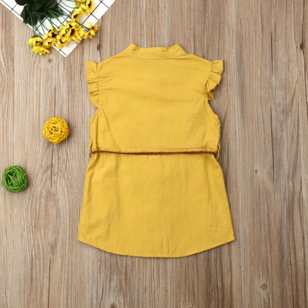 Платье детское летнее с оборками без рукавов цветочным принтом|Комплекты одежды