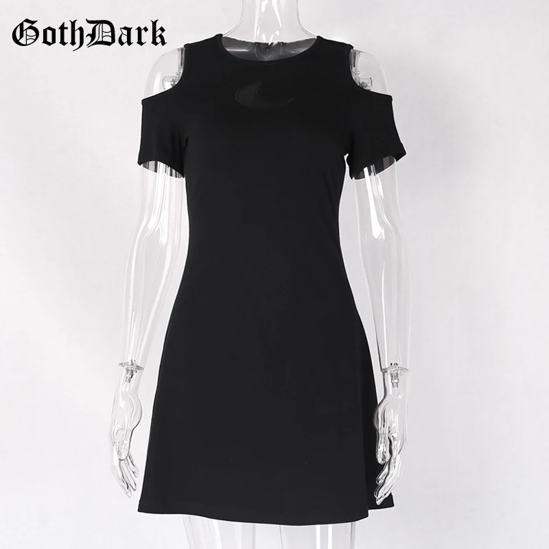Женское платье с вырезом Goth Dark, винтажное плиссированное платье, модное сексуальное элегантное платье в стиле Харадзюку, на лето