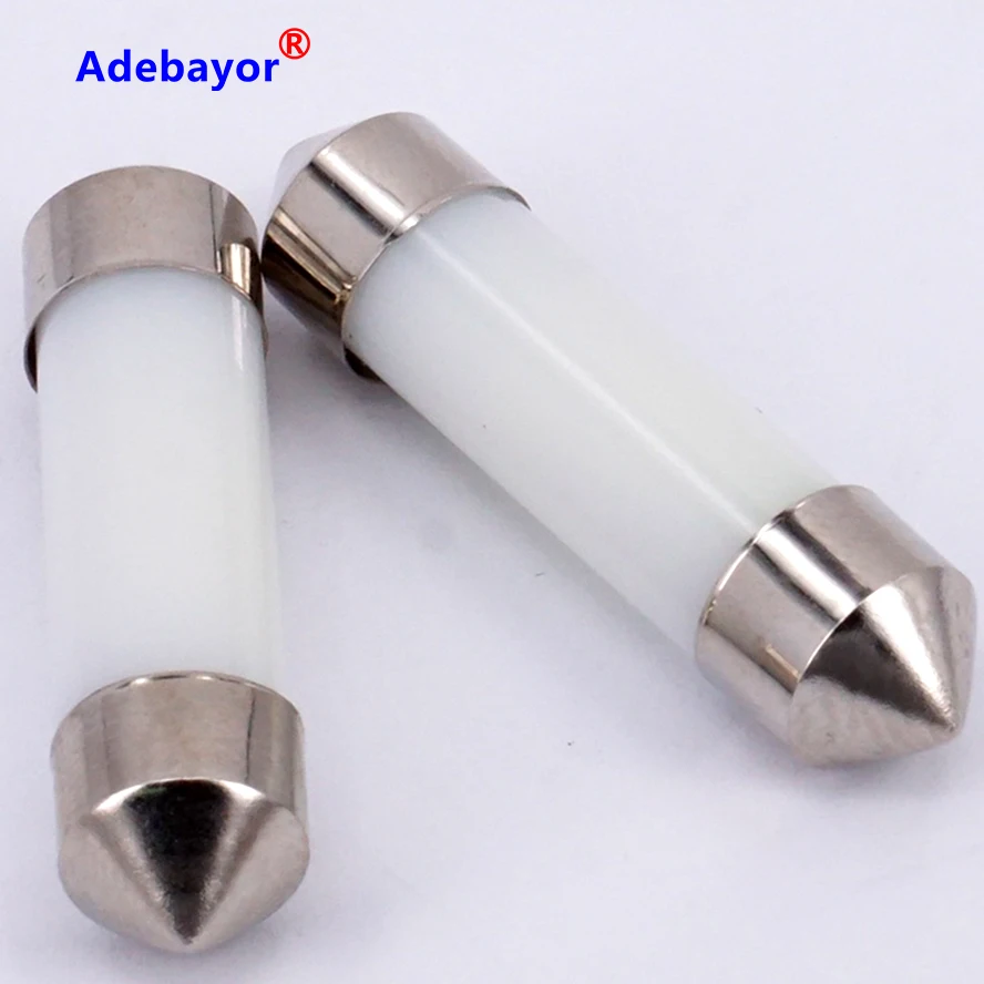 100x дизайн дыма COB светодиодные чипы C5W 31 мм 36 39 41 Автомобильный интерьер стекло