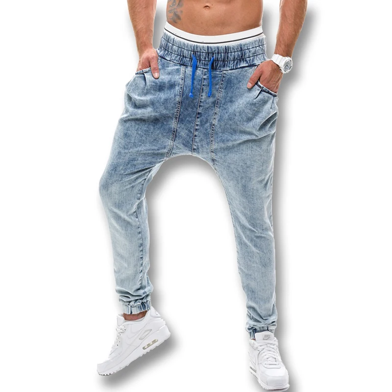 2019 мужские джинсы штаны шаровары повседневные модные облегающие брюки большого