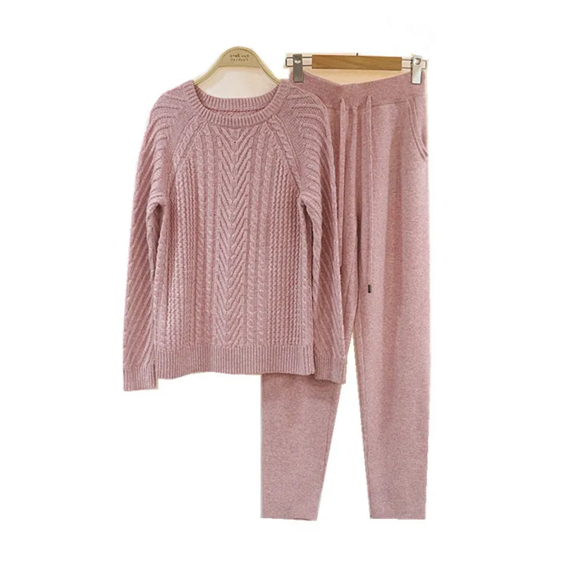 Европейский норковый кашемировый шерстяной костюм женское осеннее платье