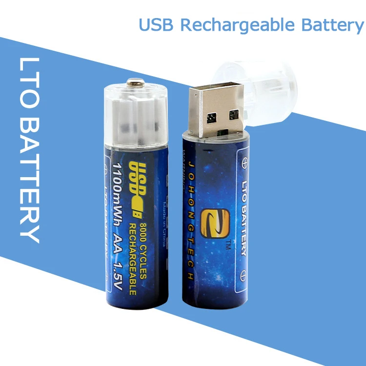 Оригинальный USB аккумуляторная батарея АА 1 5 V 1100 mAh быстрой зарядки Литий po