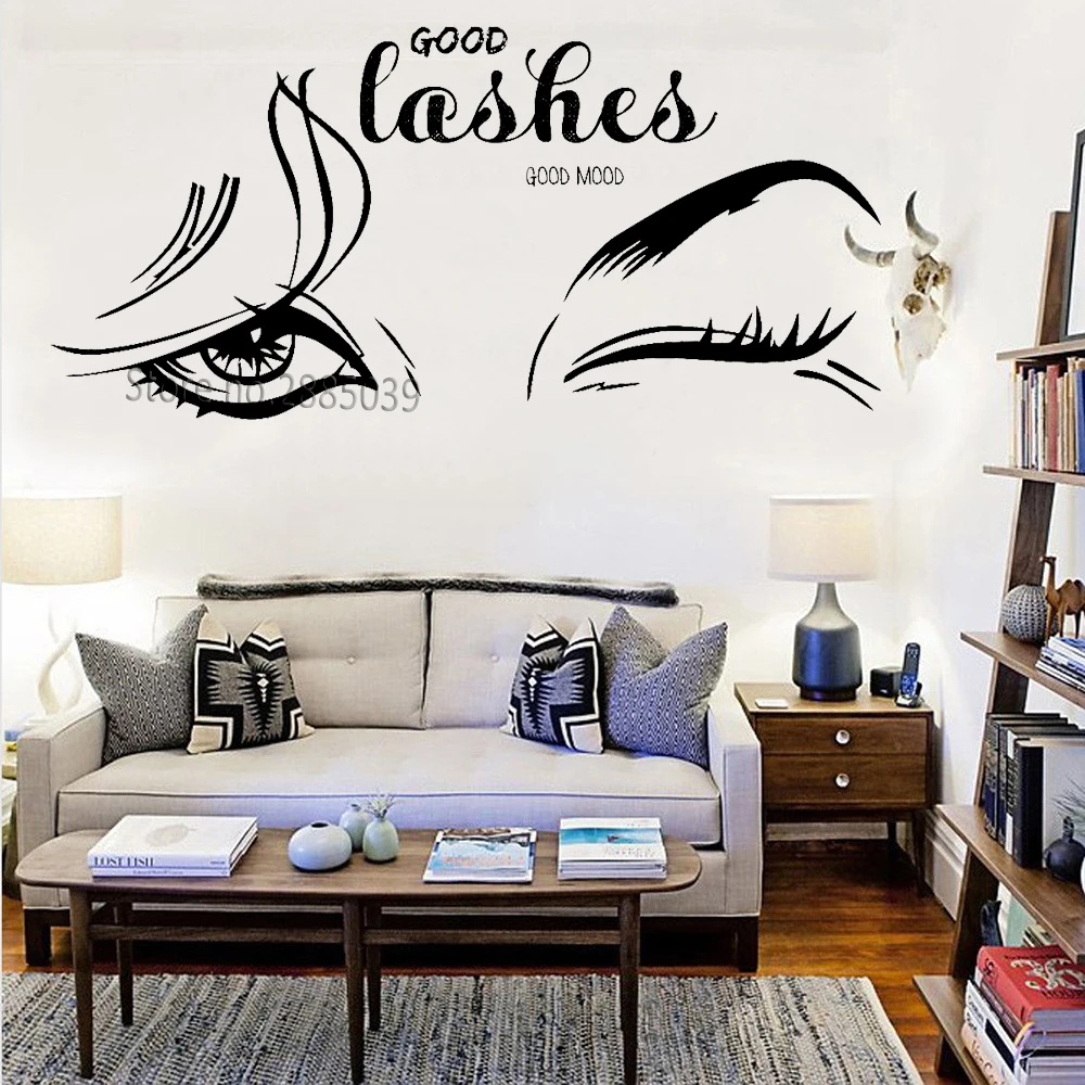 Красивые ресницы хорошего настроения красивые настенная наклейка женские